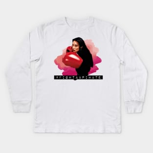 Fight AAPI Hate / Lucy Liu Kids Long Sleeve T-Shirt